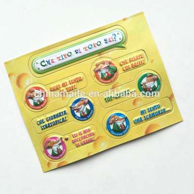 Hot sale 3D full color printing PVC vinyle hollow puffy sticker