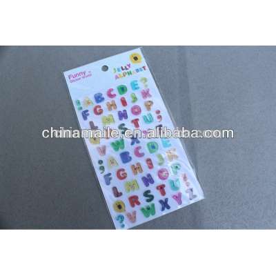 custom letter alphabet best printing high-quality clear epoxy sticker