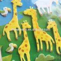 1mm wool felt fabric craft letter giraffe animal stickers for wholesale