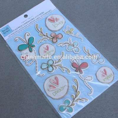 Custom Full Color Printing Pre Die Cut Cardboard Stickers