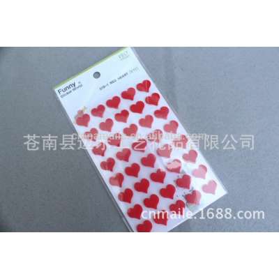 2016 Korea Funny felt sticker,loving heart felt sticker for promotional gift