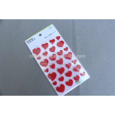 zhejiang factory custom design felt sticker/lovely heart felt sticker